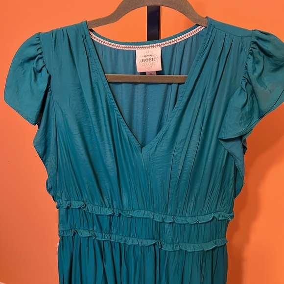 Knox Rose teal ruffle dress size small - Picture 3 of 15